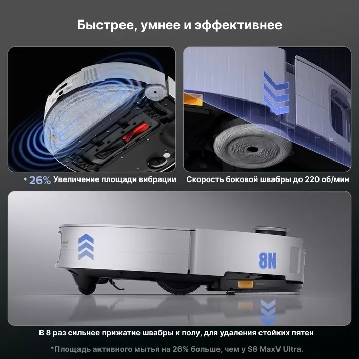 Roborock S9 MaxV Ultra White | Робот-пылесос со станцией самоочистки 