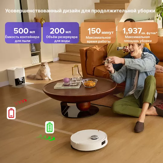 Roborock S8 Pro Plus White | Робот-пылесос со станцией самоочистки пылесборника 