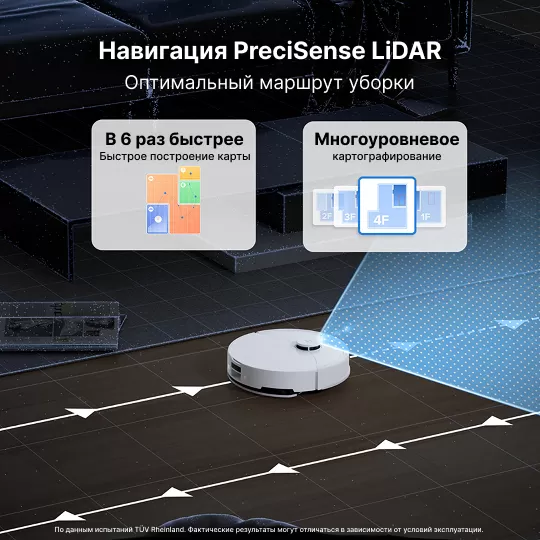 Roborock Q8 Max Pro Plus White | Робот-пылесос со станцией самоочистки пылесборника 