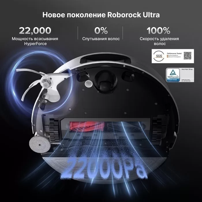 Roborock S9 MaxV Ultra White | Робот-пылесос со станцией самоочистки 